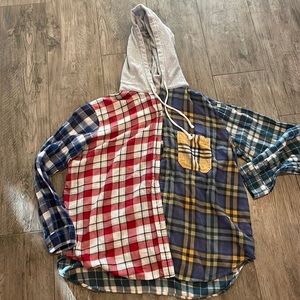 American Eagle Flannel with Hoodie